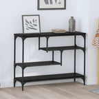 Tavolo consolle Rovere Nero 100 x 30 x 75 cm Legno multistrato