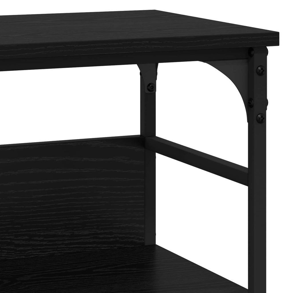Tavolo consolle Rovere nero 100 x 32 x 75 cm Legno multistrato