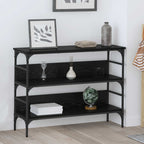 Tavolo consolle Rovere nero 100 x 32 x 75 cm Legno multistrato