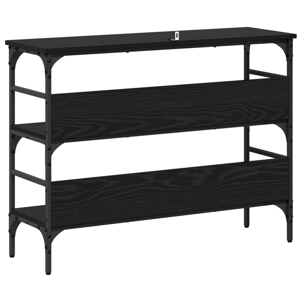 Tavolo consolle Rovere nero 100 x 32 x 75 cm Legno multistrato