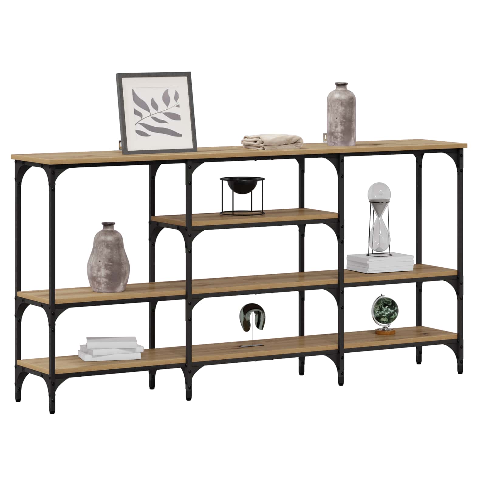 Tavolo consolle rovere artigianale 160 x 29 x 80 cm