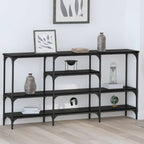 Tavolo consolle Rovere nero 160 x 29 x 80 cm Legno multistrato