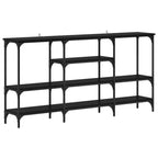 Tavolo consolle Rovere nero 160 x 29 x 80 cm Legno multistrato