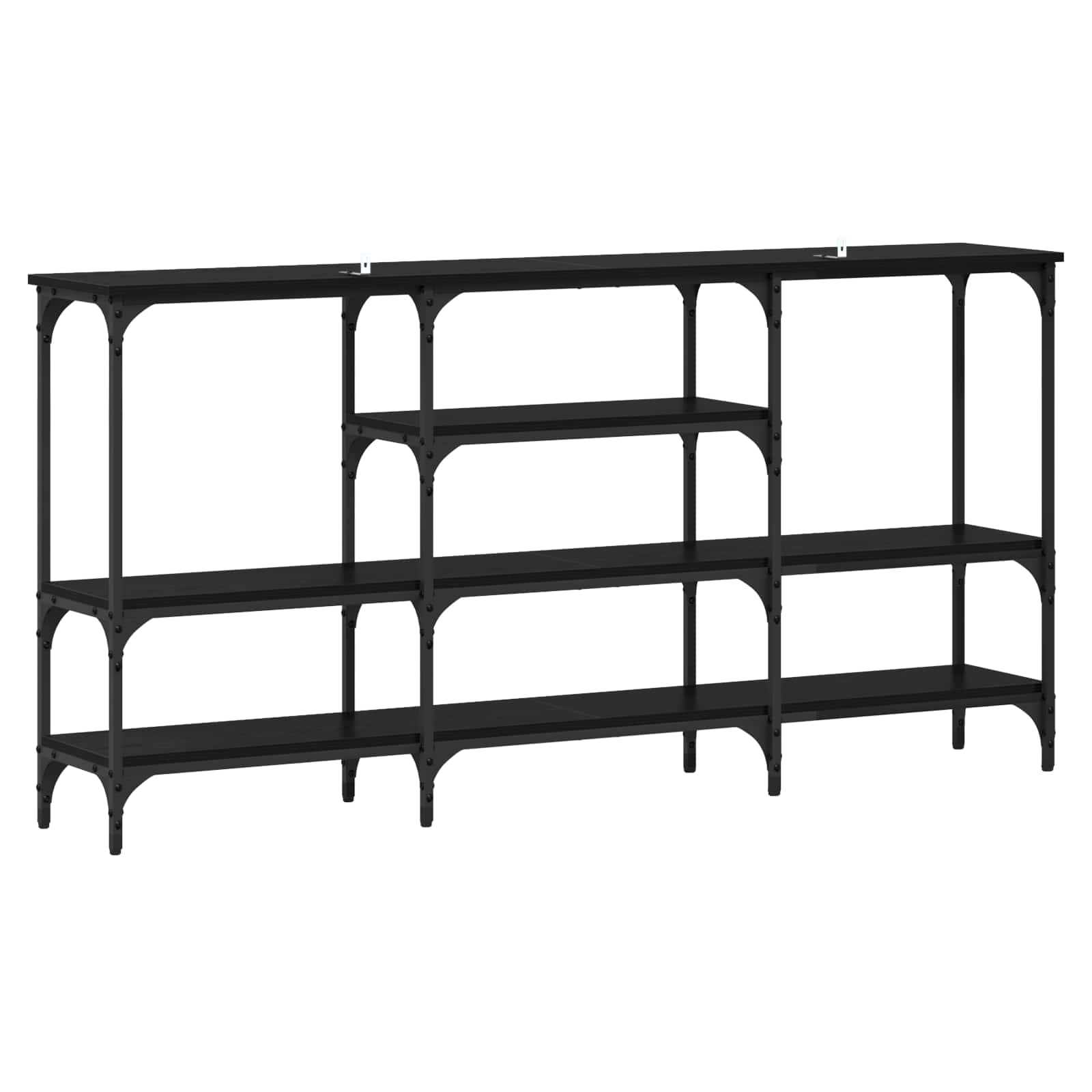 Tavolo consolle Rovere nero 160 x 29 x 80 cm Legno multistrato