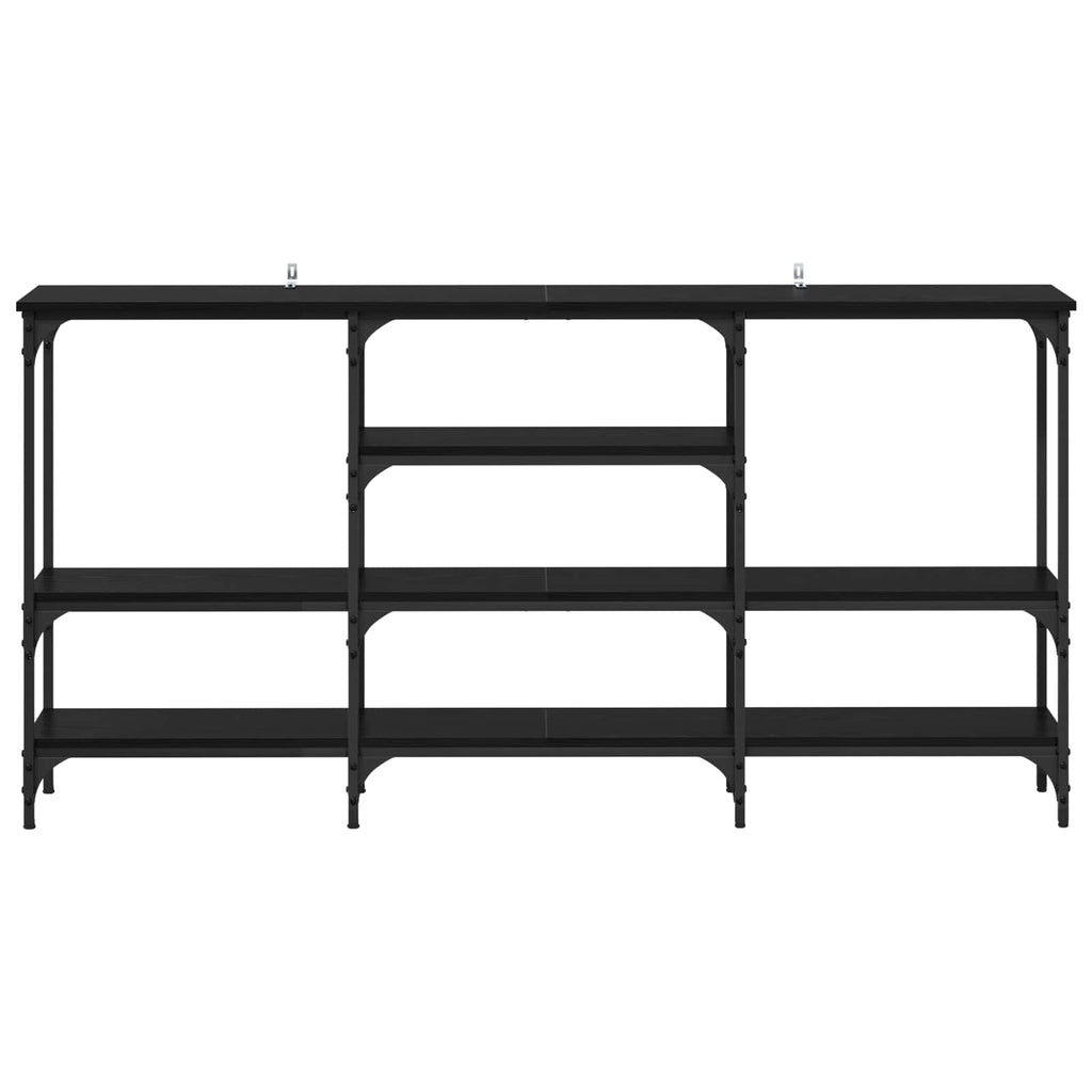 Tavolo consolle Rovere nero 160 x 29 x 80 cm Legno multistrato