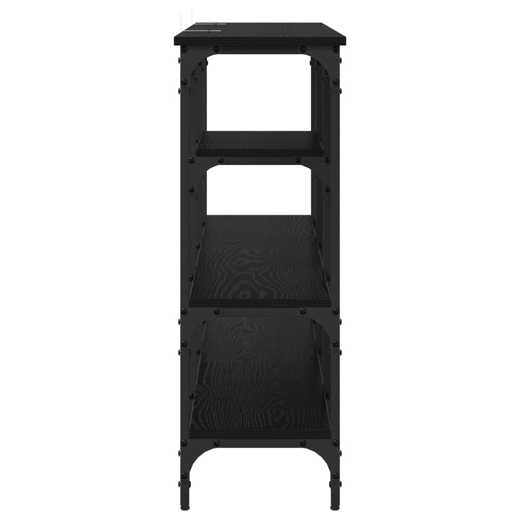 Tavolo consolle Rovere nero 160 x 29 x 80 cm Legno multistrato