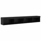 Set mobile TV con LED 2 pcs Rovere Nero 100 x 30 x 30 cm