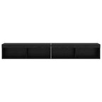 Set mobile TV con LED 2 pcs Rovere Nero 100 x 30 x 30 cm