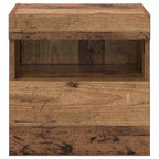 Mobile TV da parete con LED Legno vecchio 40 x 30 x 40 cm