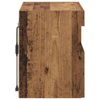 Mobile TV da parete con LED Legno vecchio 40 x 30 x 40 cm