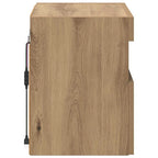 Mobile TV da parete con LED Rovere artigianale 40 x 30 x 40 cm