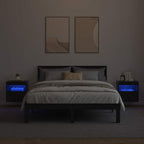 Mobiletti TV da Parete 2 pcs Rovere Nero 40 x 30 x 40 cm