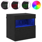 Mobiletti TV da Parete 2 pcs Rovere Nero 40 x 30 x 40 cm