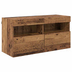 Mobile TV da parete con LED Legno vecchio 80 x 30 x 40 cm