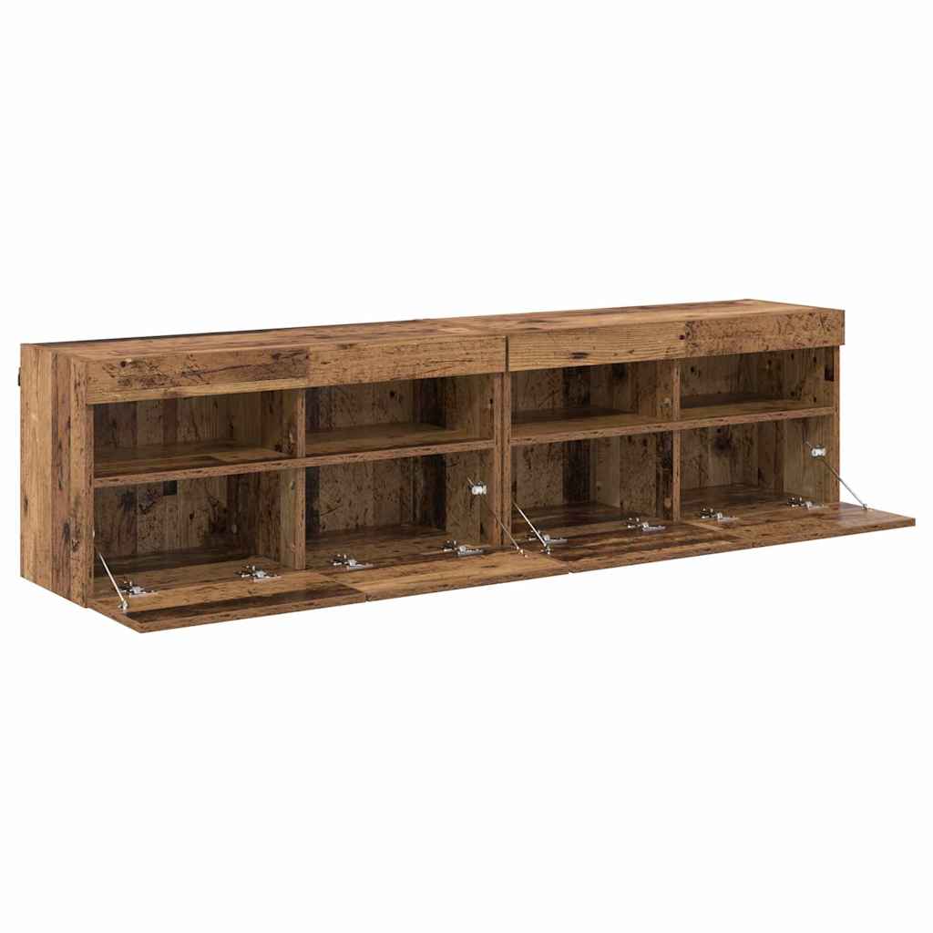 Mobiletti TV da Parete 2 pcs Legno vecchio 80 x 30 x 40 cm