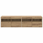 Mobiletti TV da Parete 2 pcs Rovere artigianale 80 x 30 x 40 cm