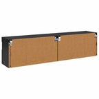 Mobiletti TV da Parete 2 pcs Rovere Nero 80 x 30 x 40 cm
