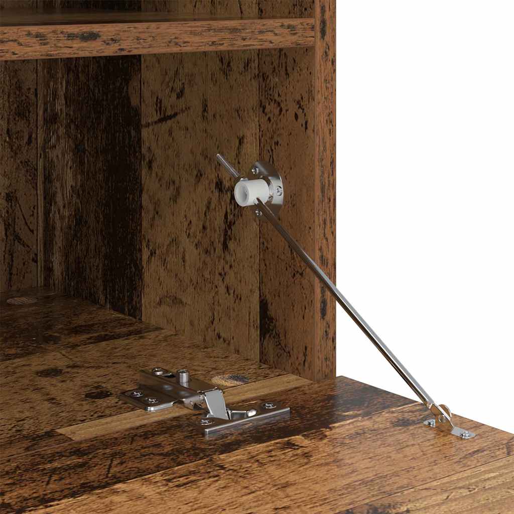 Mobile TV da parete con LED Legno vecchio 100 x 30 x 40 cm