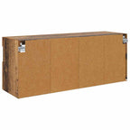 Mobile TV da parete con LED Legno vecchio 100 x 30 x 40 cm