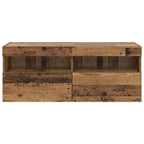 Mobile TV da parete con LED Legno vecchio 100 x 30 x 40 cm