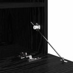 Mobile TV da parete con LED Rovere Nero 100 x 30 x 40 cm
