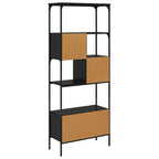Libreria Rovere Nero 76 x 33 x 188,5 cm Legno multistrato