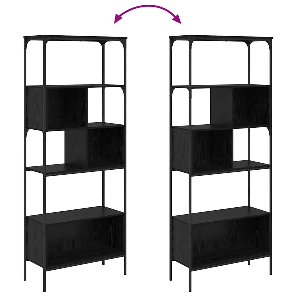Libreria Rovere Nero 76 x 33 x 188,5 cm Legno multistrato