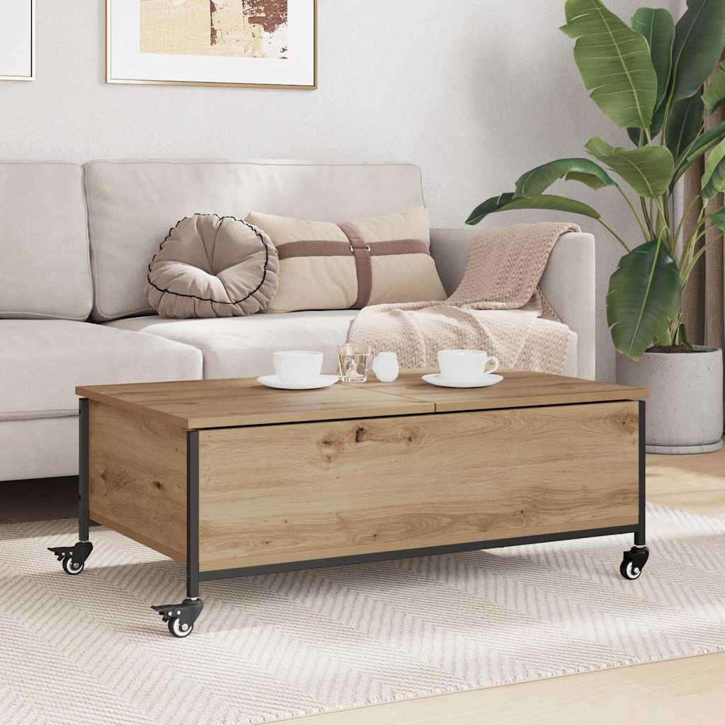 Tavolino da salotto Rovere artigianale 91 x 55 x 32 cm
