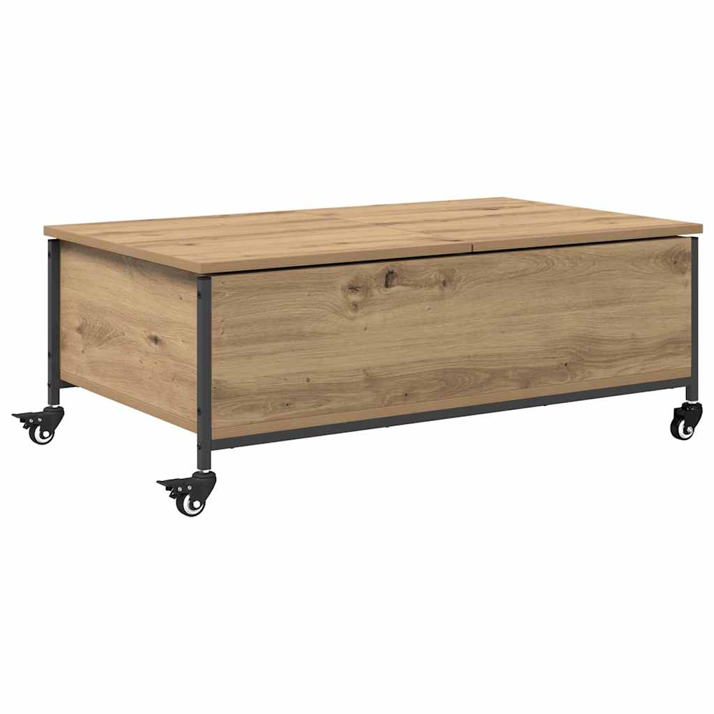 Tavolino da salotto Rovere artigianale 91 x 55 x 32 cm