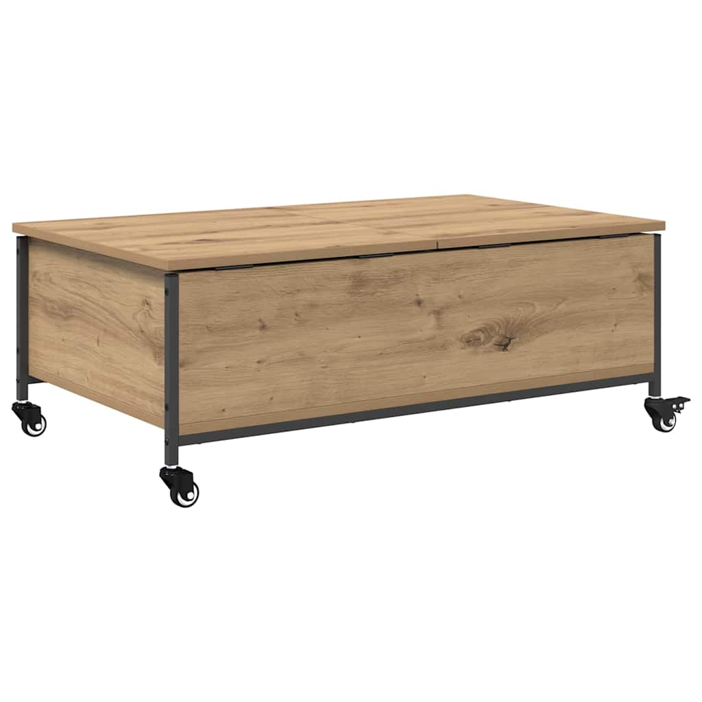 Tavolino da salotto Rovere artigianale 91 x 55 x 32 cm