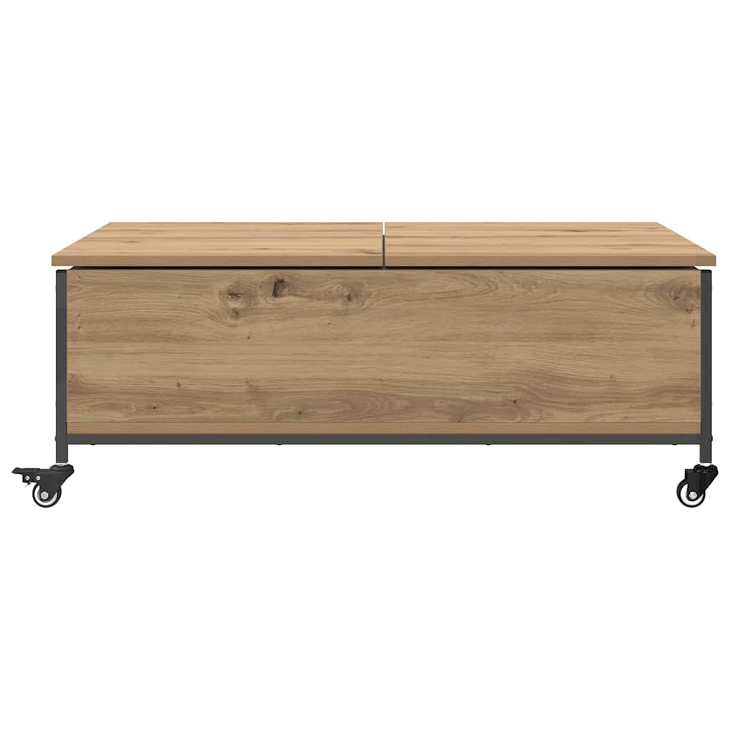 Tavolino da salotto Rovere artigianale 91 x 55 x 32 cm