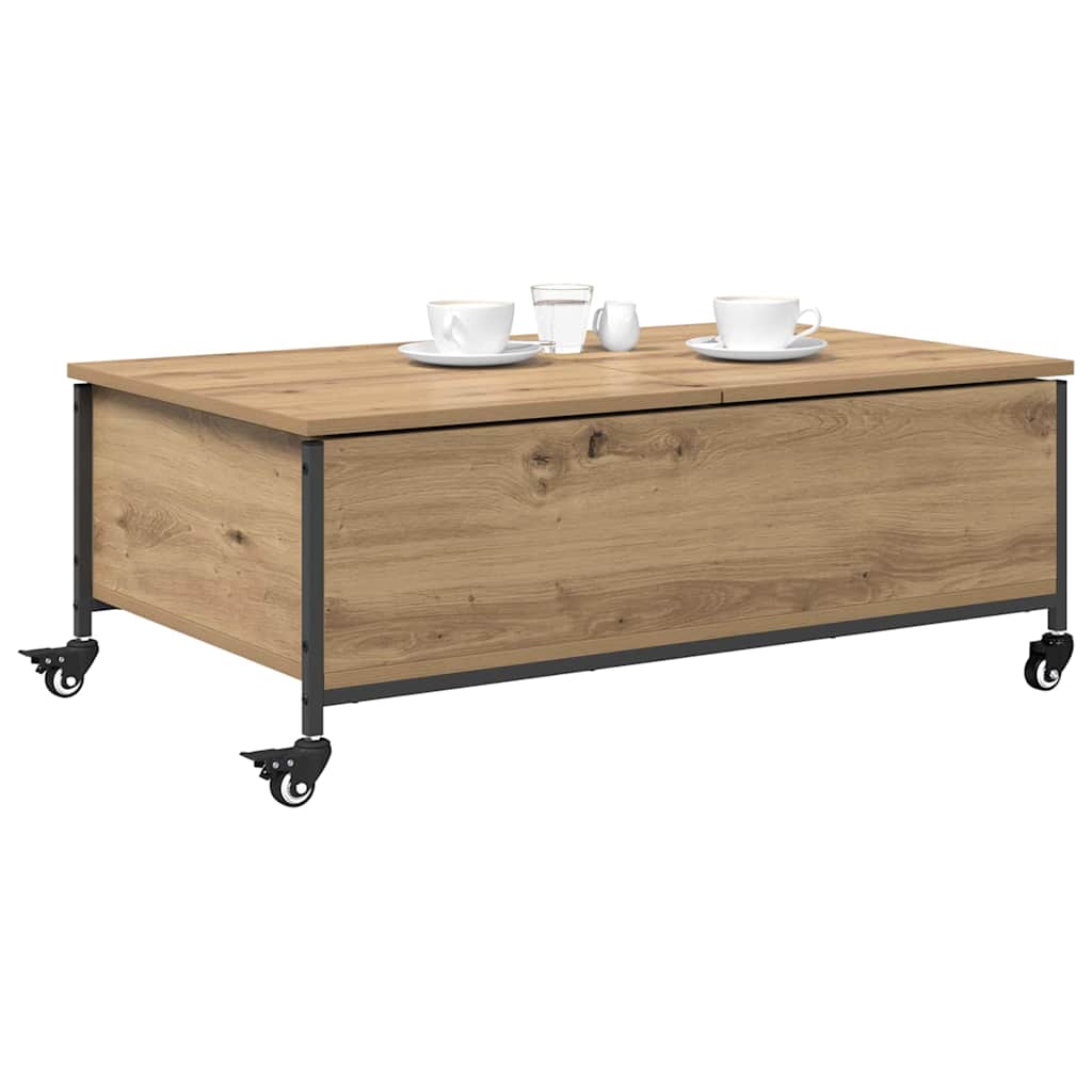 Tavolino da salotto Rovere artigianale 91 x 55 x 32 cm