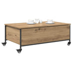 Tavolino da salotto Rovere artigianale 91 x 55 x 32 cm