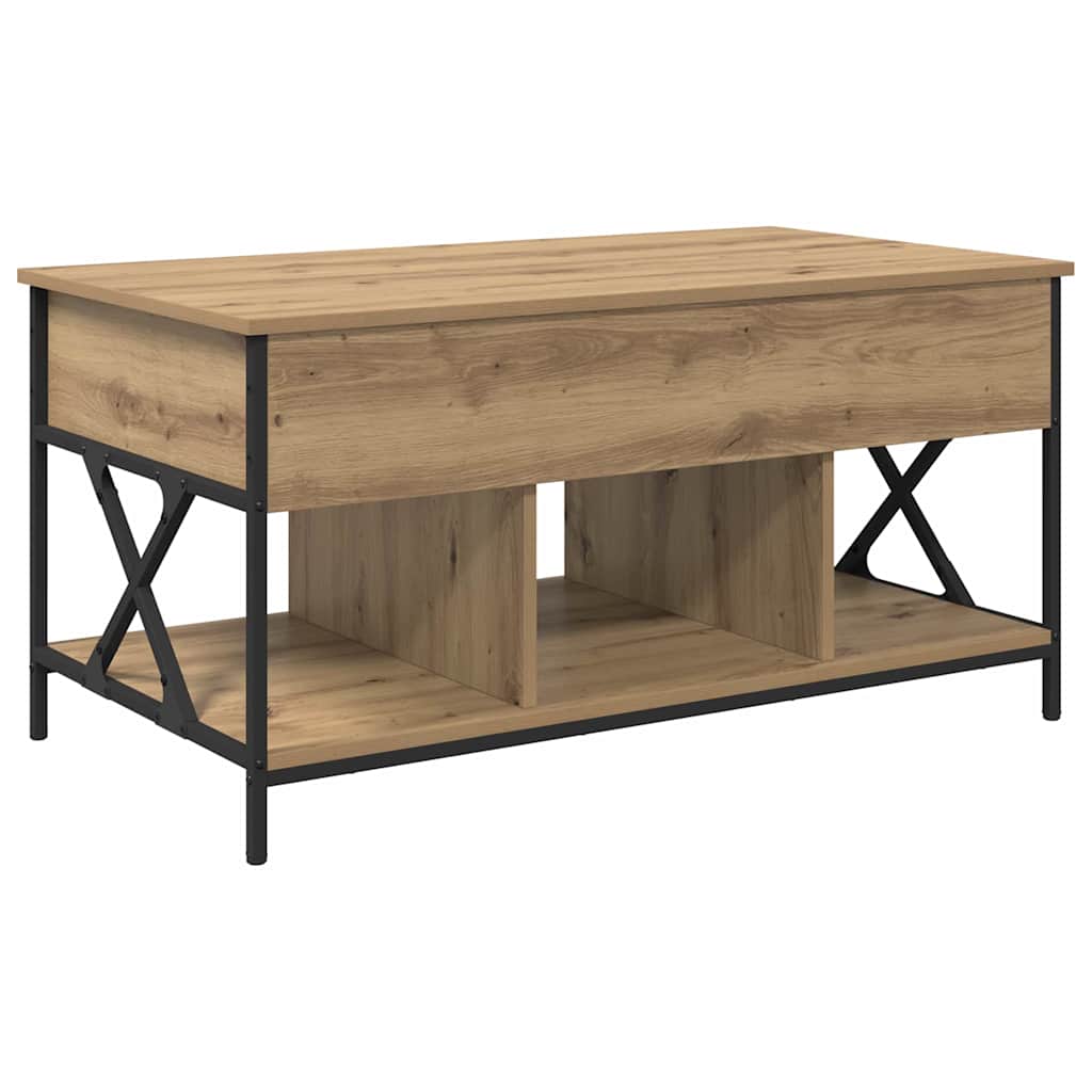 Tavolino da salotto Rovere artigianale 100 x 55 x 48.5 cm
