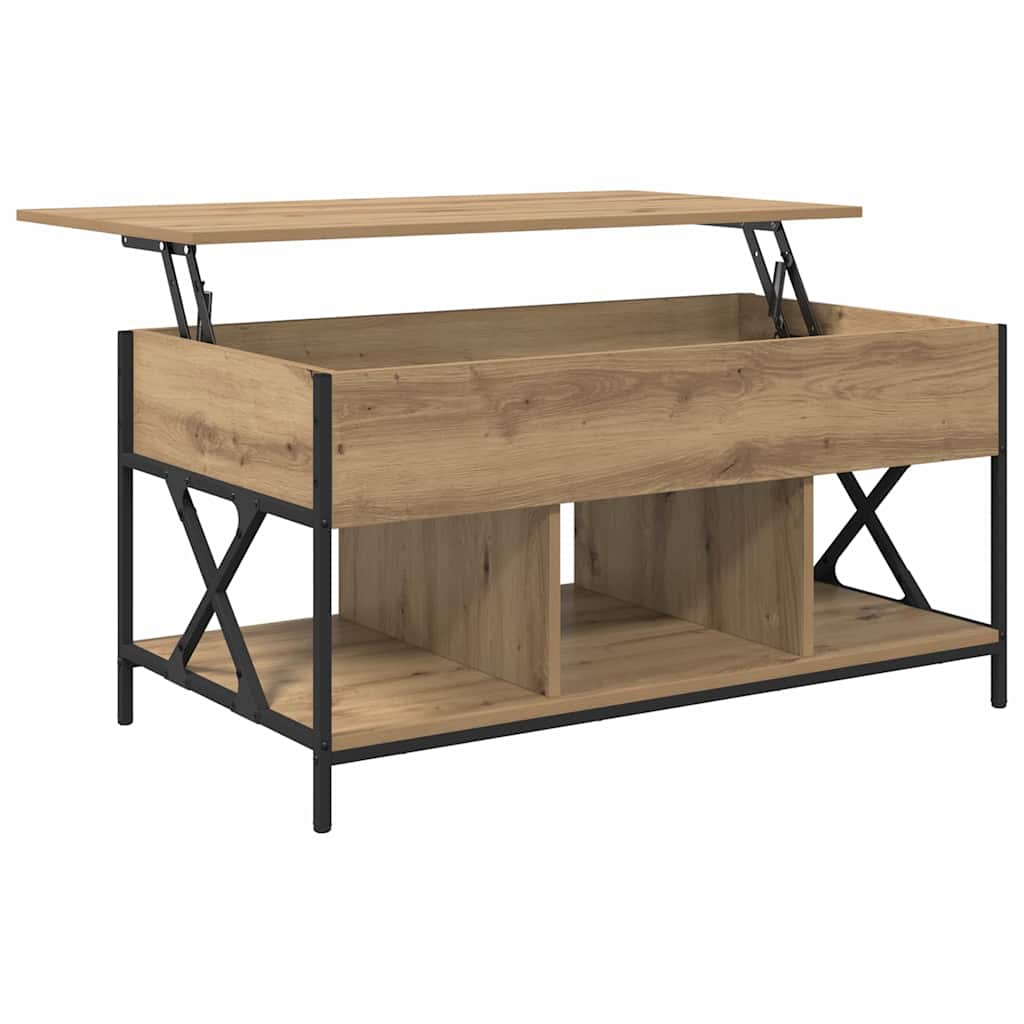 Tavolino da salotto Rovere artigianale 100 x 55 x 48.5 cm