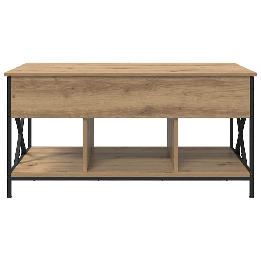 Tavolino da salotto Rovere artigianale 100 x 55 x 48.5 cm
