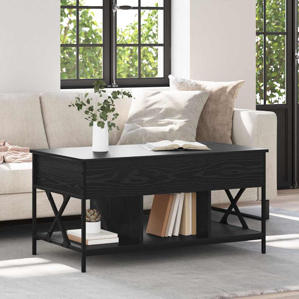 Tavolino da salotto Rovere Nero 100 x 55 x 48.5 cm
