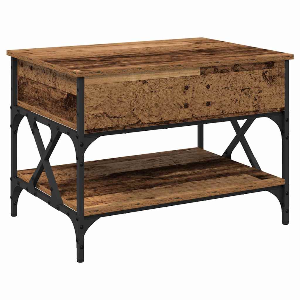 Tavolino da salotto Legno vecchio 70x50x50cm Legno multistrato