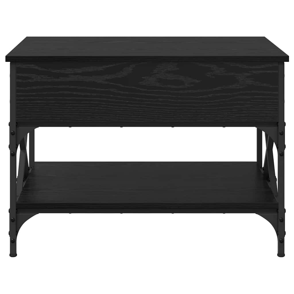Tavolino da salotto Rovere Nero 70x50x50cm Legno multistrato