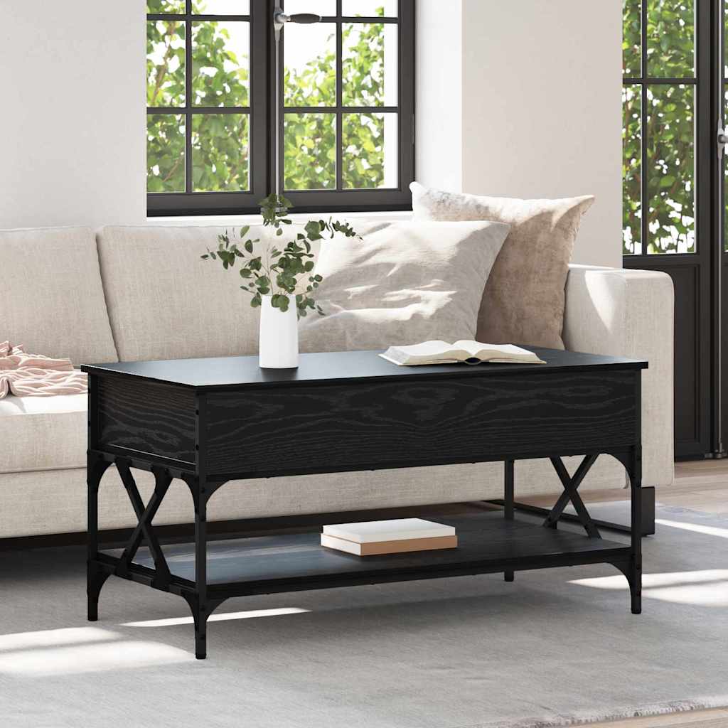Tavolino da salotto Rovere Nero 100 x 50 x 50 cm