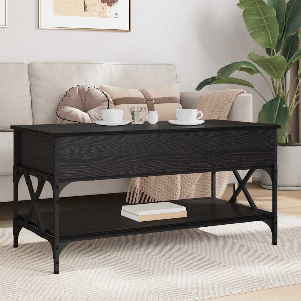 Tavolino da salotto Rovere Nero 100 x 50 x 50 cm