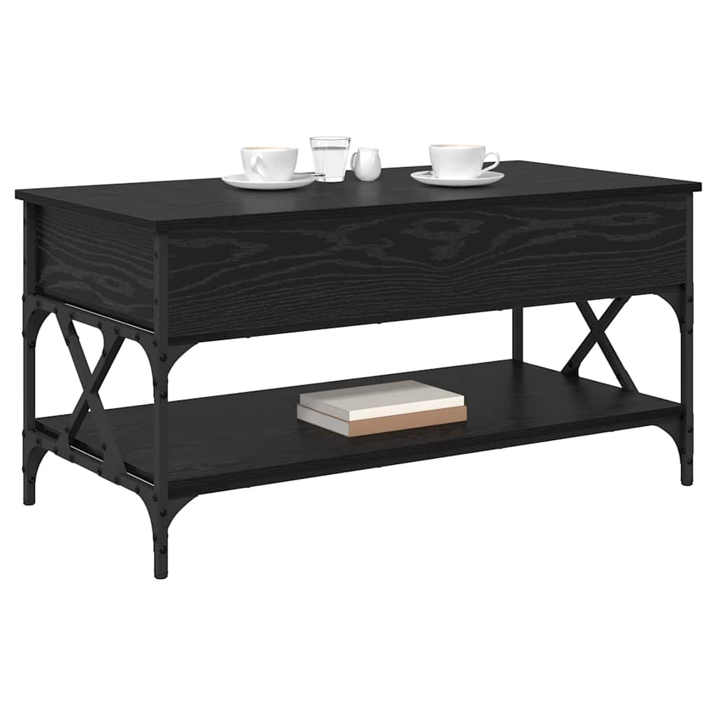 Tavolino da salotto Rovere Nero 100 x 50 x 50 cm