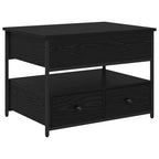 Tavolino da salotto con cassetto Rovere Nero 70 x 50 x 54.5 cm