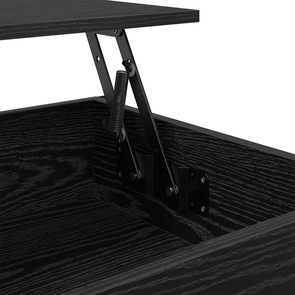 Tavolino da salotto con cassetto Rovere Nero 85 x 50 x 50 cm