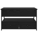 Tavolino da salotto con cassetto Rovere Nero 85 x 50 x 50 cm