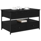 Tavolino da salotto con cassetto Rovere Nero 85 x 50 x 50 cm