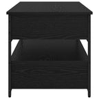 Tavolino da salotto con cassetto Rovere Nero 85 x 50 x 50 cm