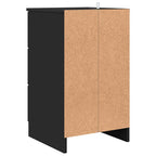 Armadio da Notte Nero 38 x 38 x 66 cm Legno multistrato