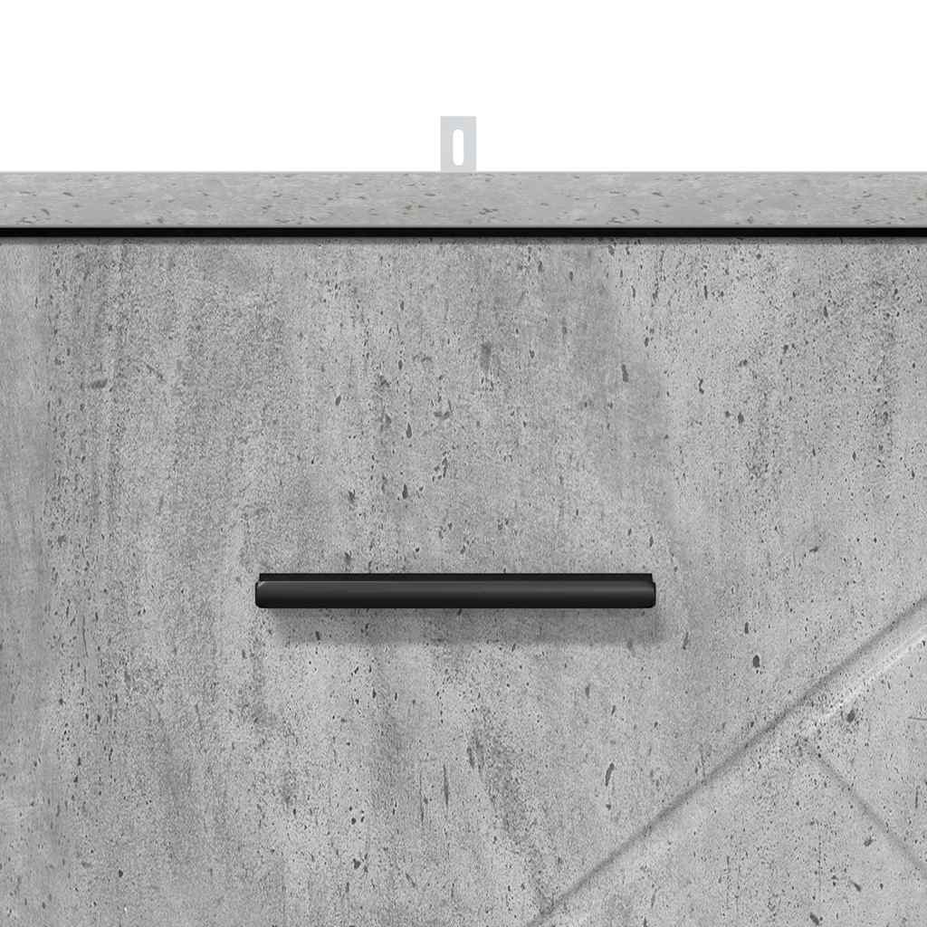 Armadio da Notte con cassetto Grigio cemento 38 x 38 x 66 cm
