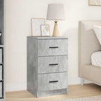 Armadio da Notte con cassetto Grigio cemento 38 x 38 x 66 cm